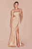 Ladivine 7452 Dress Off the Shoulder Lace Up Corset Satin Gown