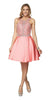 Juliet 779 Embellished Bodice Short Dress Sleeveless
