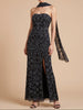 Lara 9916- Strapless Beaded Gown with Scarf