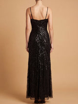 Detachable Straps Beaded Gown | 9921