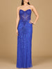 Embellished Strapless Gown with Slit | 9953