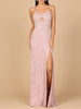 Embellished Gown with Slit And Low Back