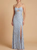 Embellished Gown with Slit And Low Back