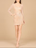 Long Sleeve V-Neck Cocktail Dress