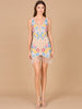 Floral Beaded Cocktail Fringe Dress