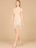 Off Shoulder Fringe Wrap Dress