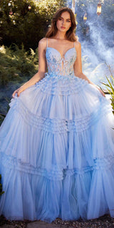 Andrea & Leo A1247 Floor Length Princess Layered Tulle Ball Gown