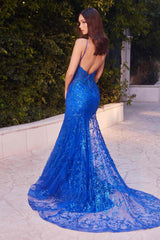 Andrea & Leo A1252 Long Lace Embellished Mermaid Gown
