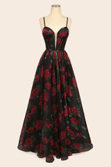 Andrea & Leo A1465 Dress Rose Print Organza Gown