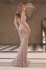 Andrea & Leo A1481 Fitted Strapless Sweetheart Corset Bodice Gown