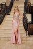 Nox Anabel A1740 Stretch Satin Fitted Evening Prom Gown
