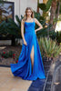 Nox Anabel A1744 Elegant Stretch Satin A-Line Evening Dress
