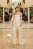 Nox Anabel A1752 Flowy Strapless A-Line Ruffled Layered Chiffon Prom Gown