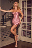 Ladivine B2363 Chic Satin Strapless Mini Dress
