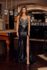 Nox Anabel C1852 Rhinestone Embellished Bodice Stretch Satin Prom Gown