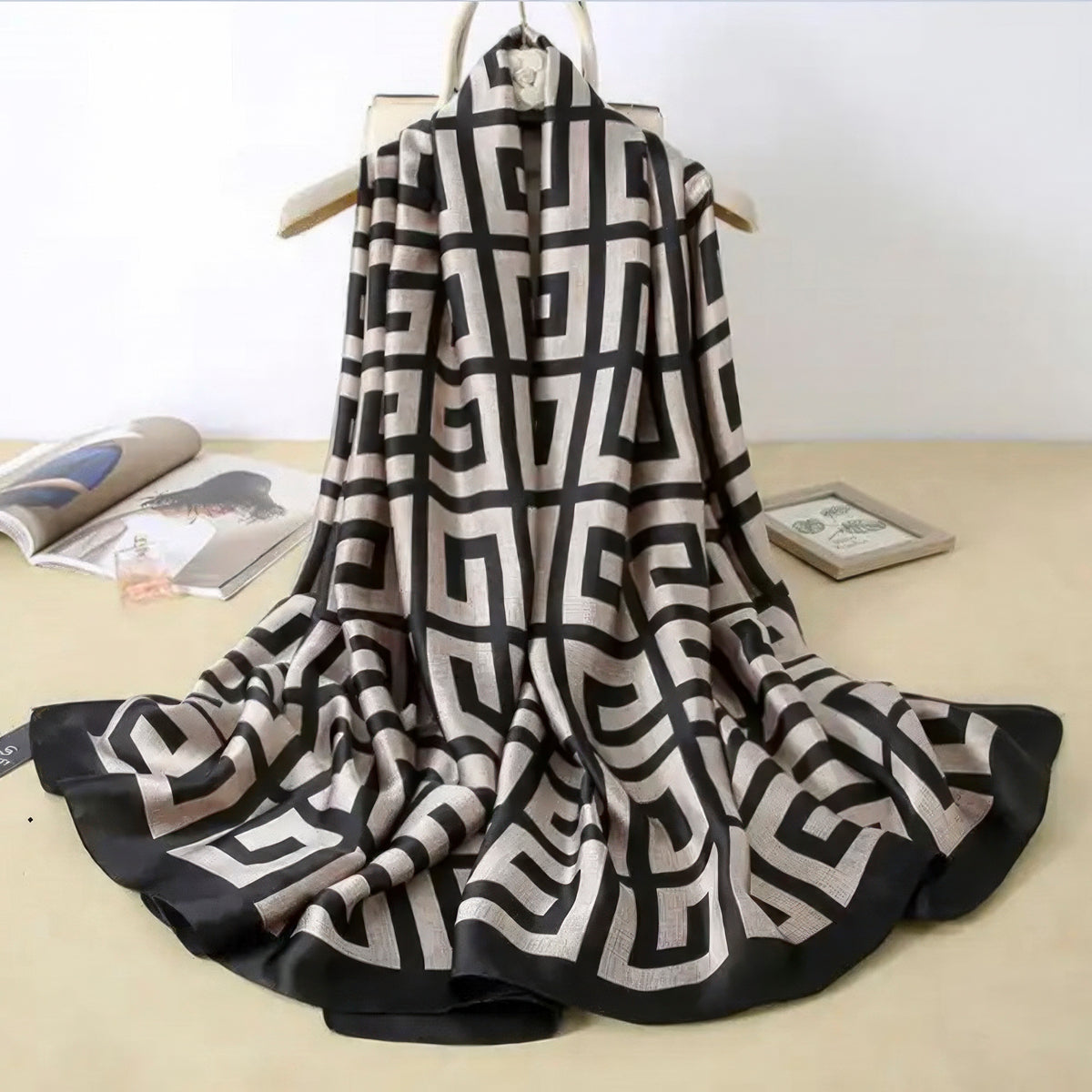 Our Best 100% Polyester Multi Exotic Print Plush Luxurious Texture Silky Scarf (Multi)