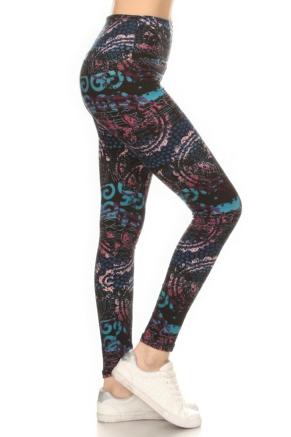 Our Best 5-inch Long Yoga Style Banded Lined Mixed Pattern Print