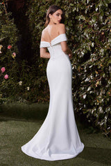 Ladivine CD371W Dress Off The Shoulder Stretch Neoprene Gown
