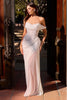 Ladivine CD387W Fitted Off the Shoulder Wedding Gown