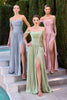 Ladivine CD409 One Shoulder Flowing Luminescent Chiffon A-Line Dress