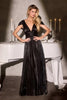Ladivine CD413 Ethereal Shimmering Pleated Chiffon A-Line Gown