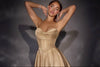 Ladivine CD425 Timeless Corset Satin Fit and Flare Mini Dress
