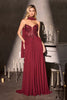 Ladivine CD673 Captivating Strapless Flowy A-Line Gown