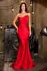 Ladivine CD676 Timeless Strapless Stretch Satin Sweetheart Mermaid Gown