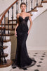 Ladivine CD715 Red Carpet Glamour Fitted Mermaid Gown