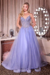 Ladivine CD721 Strapless A-Line Sweetheart Corset Bodice Formal Dress