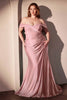 Ladivine CD790C Dress Off the Shoulder Stretch Spandex Curve Gown