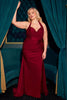 Ladivine CD796C Dress Stretch Satin Halter Fitted Curve Gown