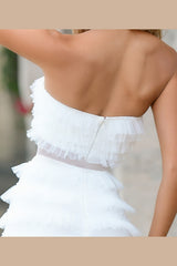 Georgia Ruffle Tulle A-Line Mesh Detail Maxi Dress (White) - treasures-4-u-2-day