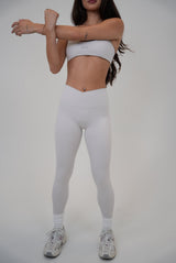 My Time Is Divine Lime White Sculpt V-Waist Legging - treasures-4-u-2-day