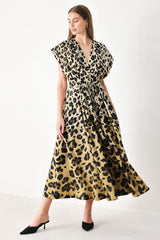 WILD MUSE WOVEN MIDI DRESS