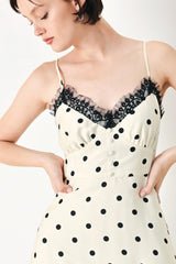 DOTTY SWEETHEART WOVEN MIDI DRESS