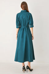 EVERYDAY TAILORED WOVEN MIDI DRESS