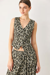 LEOPARD LUXE WOVEN VEST