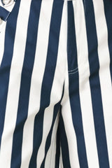 NAVY BLOSSOM WOVEN PANTS
