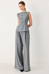 GRANITE FLOW WOVEN TOP