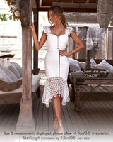 Giselle Dress - Steel Blue Lace Dress