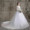 Custom Luxury Wedding Dress - Long Sleeve Ball Gown Plus Size | Femstylo