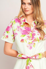 PEONY BLOOM WOVEN MIDI DRESS