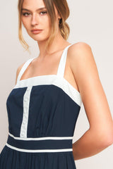 PETAL KISS WOVEN MIDI DRESS