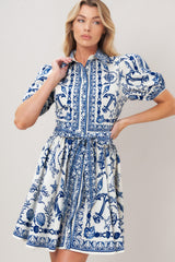 ISLAND PULSE WOVEN MINI DRESS