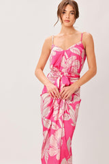 BOLD PETALIA WOVEN MIDI DRESS