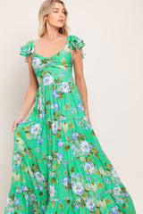 FRESH BLOSSOM WOVEN MAXI DRESS