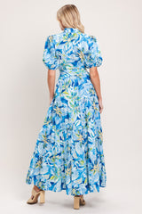 OCEAN GARDEN WOVEN MIDI DRESS