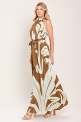 MOCHA SERENITY WOVEN MAXI DRESS