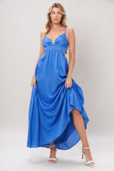 AZURE TEMPTATION WOVEN MAXI DRESS